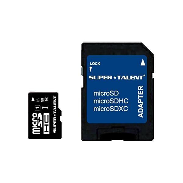 (まとめ) スーパータレント UHS-ICLASS10対応 microSDHCカード 16GB ST...