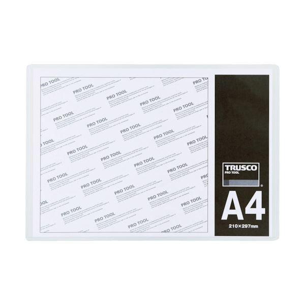(まとめ) TRUSCO 厚口カードケース A4THCCH-A4 1枚 〔×50セット〕 代引不可