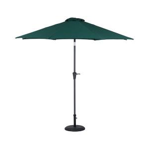 アルミパラソル/ガーデン用品 〔270cm グリーン〕 クランク式 日除け 簡単開閉 代引不可