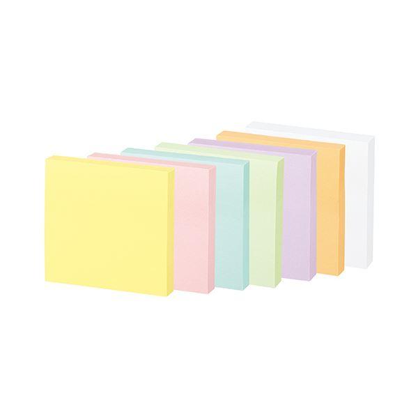 （まとめ）コクヨ 強粘着ふせん〔K2〕50×50mm パステルカラー7色 K2メ-KP5050X10...