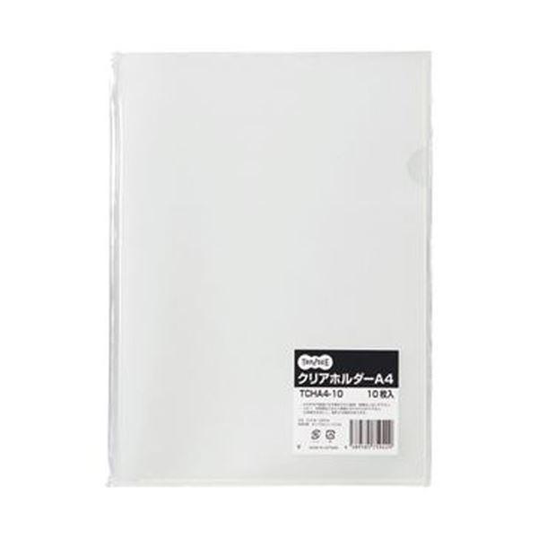 （まとめ）TANOSEE クリアホルダー A4クリア 1セット（30枚：10枚×3パック）〔×50セ...