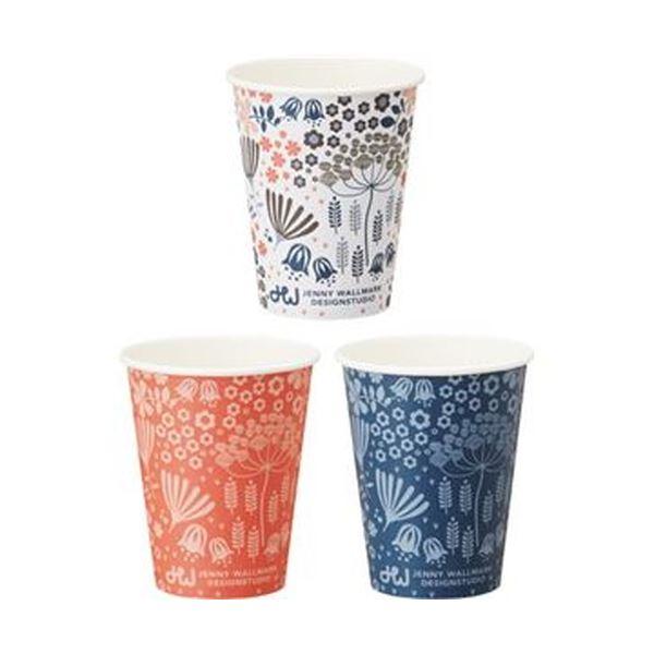 （まとめ）TANOSEE 厚紙タンブラー LateSummer 280ml（9.5オンス）1セット（...