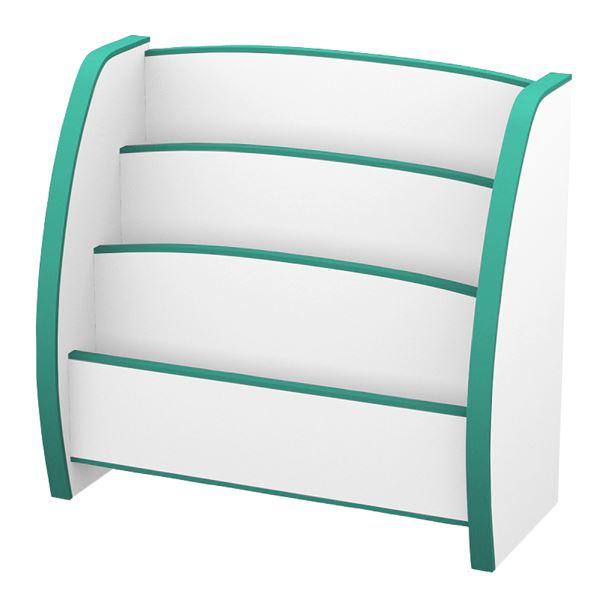 知育家具 EVAキッズシリーズ えほんたて トールタイプ グリーン 〔完成品〕 代引不可
