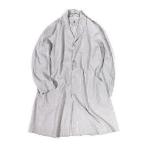 フランス軍タイプ麻綿混ワークコート ミッドナイトブルー 2（メンズM