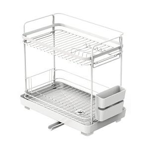 パール金属 アレスタ 水切り ラックスリム 3段 水が流れるトレー 食器