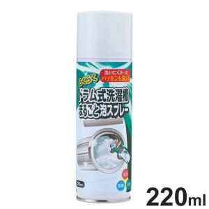 らくらく洗濯槽まるごと泡スプレー 220ml ドラム式洗濯機 洗濯槽クリーナー 密着 泡タイプ ノズル付き 漬け置き不要 洗濯槽 裏側洗浄 ニオイ 汚れ