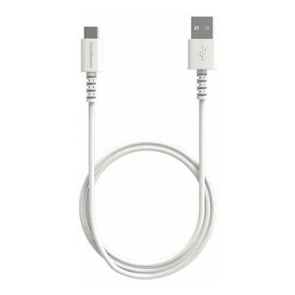 カシムラ USB充電&amp;同期ケーブル 50cm TypeA-TypeC ホワイト AJ-639 断線防...