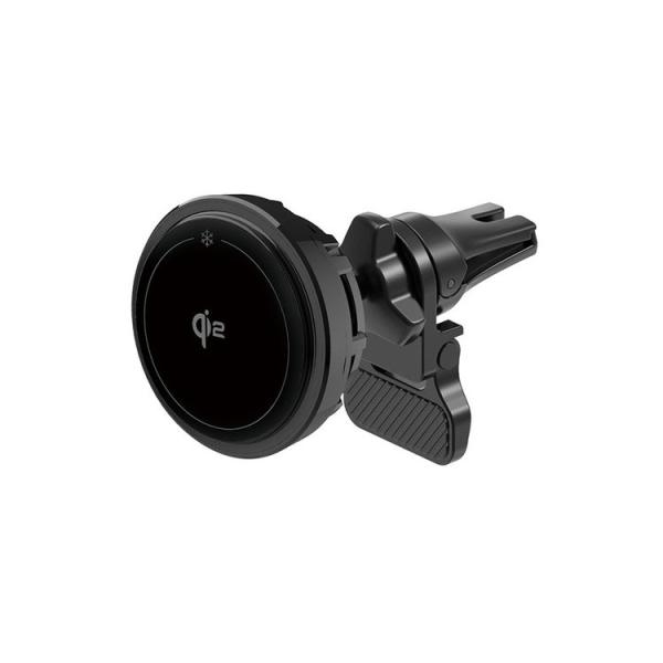 カシムラ 車載用Qi2 マグネットワイヤレススマホ充電器 KW-52 冷却機能 エアコン取り付け