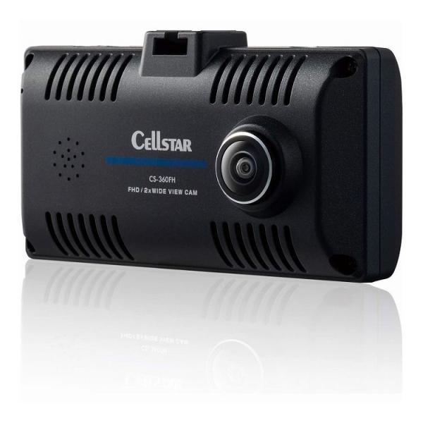 セルスター 2カメラ ドライブレコーダー 180°+180°=360°録画 CS-360FH