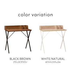 デスク 80cm幅 パソコンデスク 収納棚付き...の詳細画像1