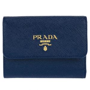 PRADA プラダ 1MH025 S/ME/BLUETTE 三つ折り財布 レディース 送料無料｜recommendo