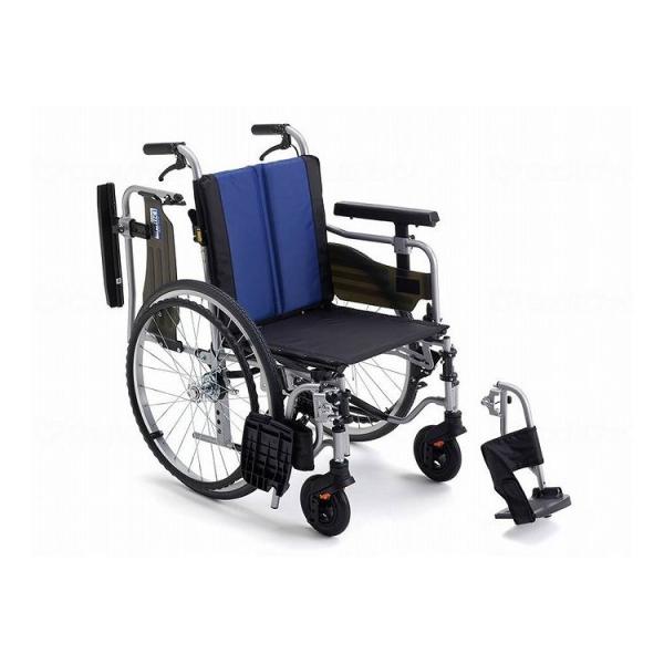 ミキ BAL-R5 モジュール車いす 自走型/ブルー A-2 ナイロン/40 ブルー A-2 ナイロ...