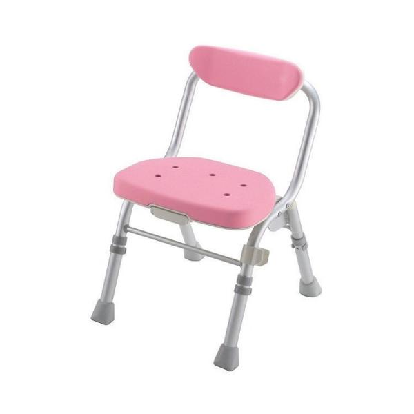 リッチェル 折りたたみシャワーチェアM型背付H ピンク - 47941