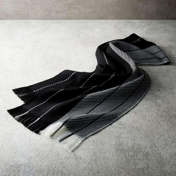 武州織技 ツーウェイストライプウールマフラー SPU04241H 代引不可