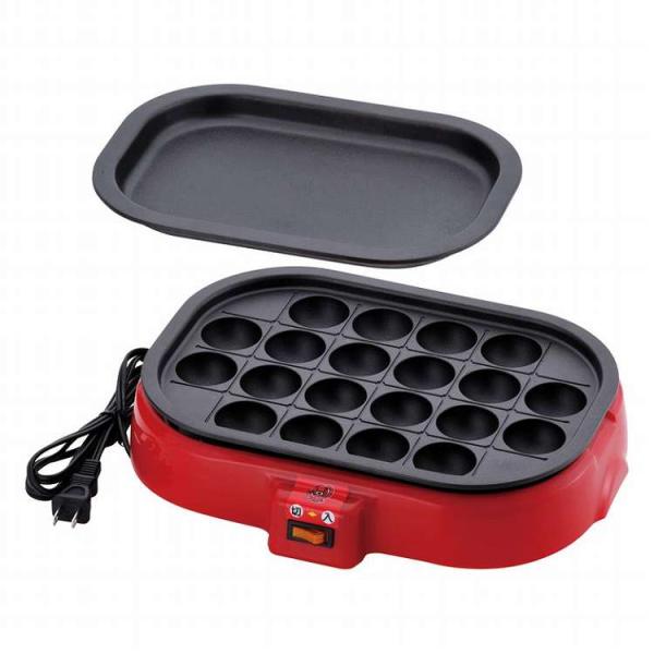 ホームスワン 着脱式電気たこ焼器平プレート付 SNT-80 代引不可