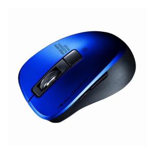 静音Bluetooth 5.0 ブルーLEDマウス 5ボタン・ブルー MA-BTBL155BL 代引不可｜recommendo