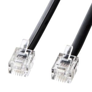 サンワサプライ モジュラーケーブル 黒 TEL-...の商品画像
