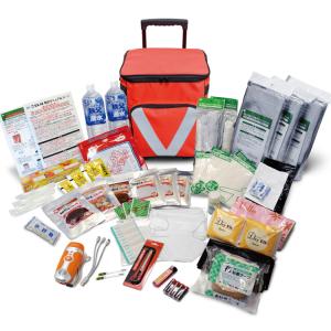 防災セット+ 防災バッグ DX EX.サバイバルローラーバッグ ニューベーシックDX セット まとめ品 災害 防災 非常食 防災食 飲料水 自家発電 代引不可