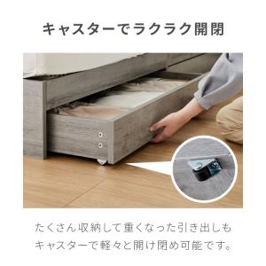 連結金具付き 収納ベッド セミダブル ボンネル...の詳細画像4