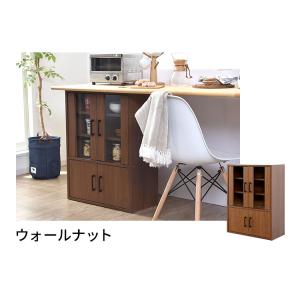 食器棚 ロータイプ 幅60cm 高さ80cm ...の詳細画像2