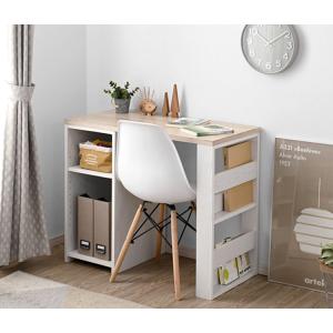 デスク 収納棚付き 90×45cm リバーシブ...の詳細画像2