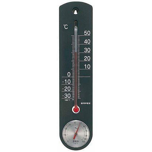 EMPEX エンペックス 温度・湿度計 くらしのメモリー温・湿度計 壁掛用 TG-6712 ブラック