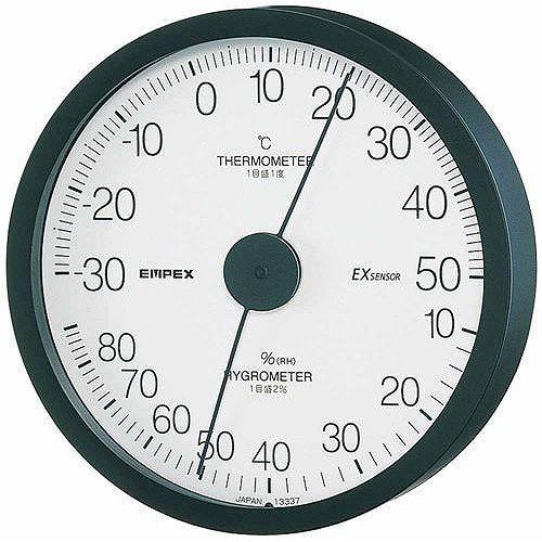 EMPEX エンペックス 温度・湿度計 エクストラ 温度・湿度計 壁掛用 TM-6202 ブラック