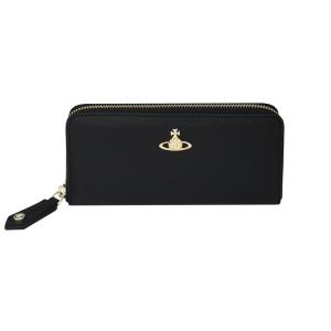 ヴィヴィアンウエストウッド 財布 Vivienne Westwood SAFFIANO 51050023-L001N ラウンドファスナー長財布 20223 N403 BLACK 代引不可