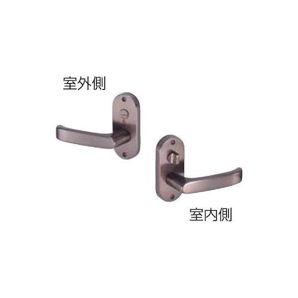 川口技研 ドアレバー JL24-4K Jレバー 表示錠 トイレ錠 小判座 レバーハンドル バックセッ...