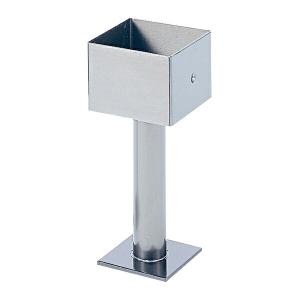水上 ステンレス柱受 100mm角 ヘアーライン 0205-00008