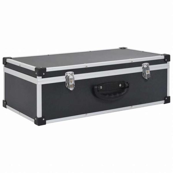 vidaXL CDケース 80枚 アルミ ABS ブラックオフィス用品 ファイル 整理 CD/DVD...