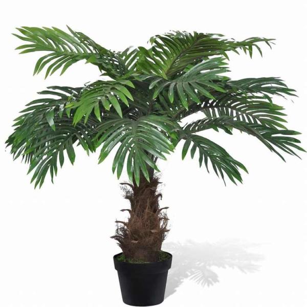 vidaXL サイカスヤシ 人工観葉植物 ポット付き 80cmホーム ガーデン デコレーション 造花...