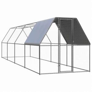 vidaXL 屋外鶏用ケージ 2x8x2m 亜鉛メッキ鋼製動物 ペット用品 ペット用品 小動物用品 小動物 飼育・ケージ 代引不可