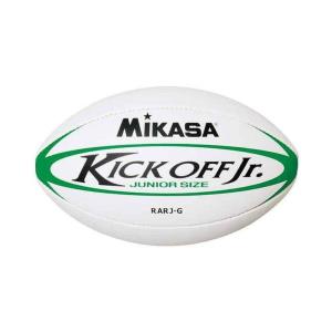 ミカサ MIKASA ラグビー ジュニアラグビーボール3号 ホワイト×グリーン RARJG｜recommendo