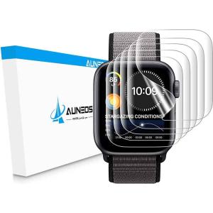 5枚入 アップルウォッチ 外装不良特価 シリーズ9 8 7 SE 6対応 Apple Watch 液晶画面保護フィルム 画面保護シール ヒビ割れ防止 3D全面保護 AUNEOS