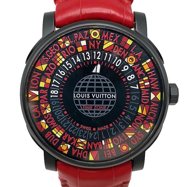 送料無料 ルイヴィトン LOUIS VUITTON 腕時計 2針 Q5D23 エスカル タイムゾーン...