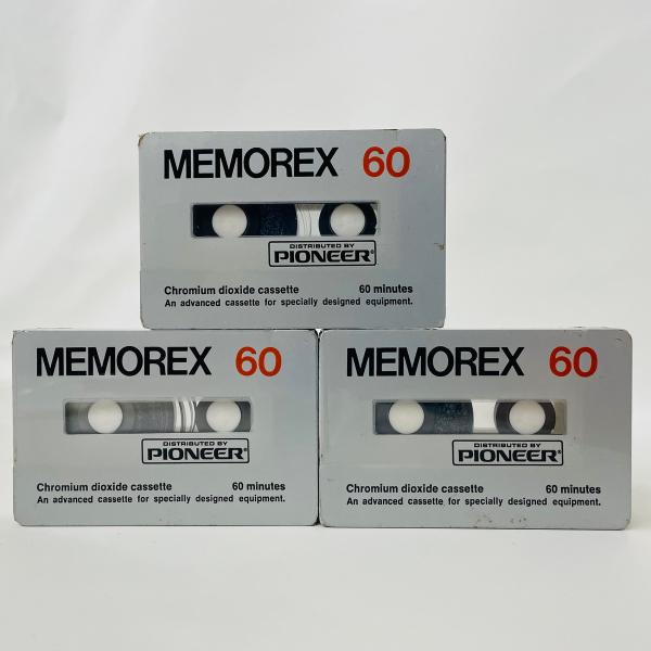 3本セット MEMOREX 60 PIONEER カセットテープ