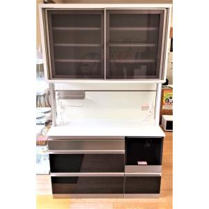 パモウナ 食器棚 幅75cm 奥行40cm 高さ180cm ホワイト系 レンジ台