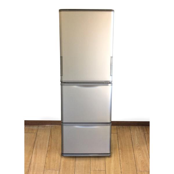 冷蔵庫 3ドア冷蔵庫 SHARP どっちもドア 350L 2021年製 SJ-W353G ゴールド系...