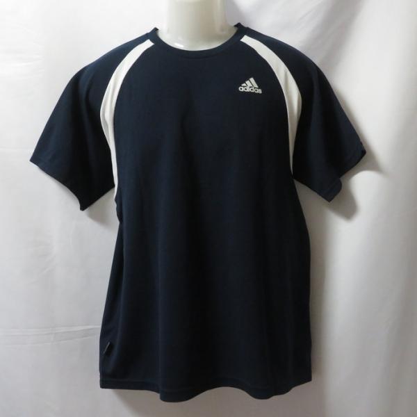 古着 メンズO adidas/アディダス ポリエステルTシャツ 半袖 スポーツ ジョギング トレーニ...