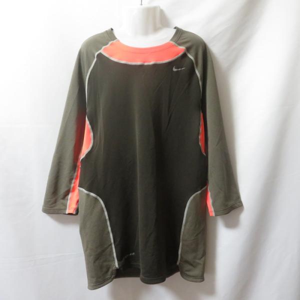 古着 メンズS NIKE/ナイキ ポリエステルTシャツ 七分袖 スポーツ ジム ジョギング トレーニ...