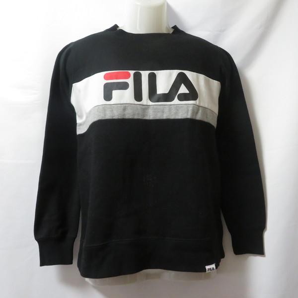 古着 メンズM FILA/フィラ 裏起毛 スウェットシャツ トレーナー 長袖 スポーツ カジュアル ...