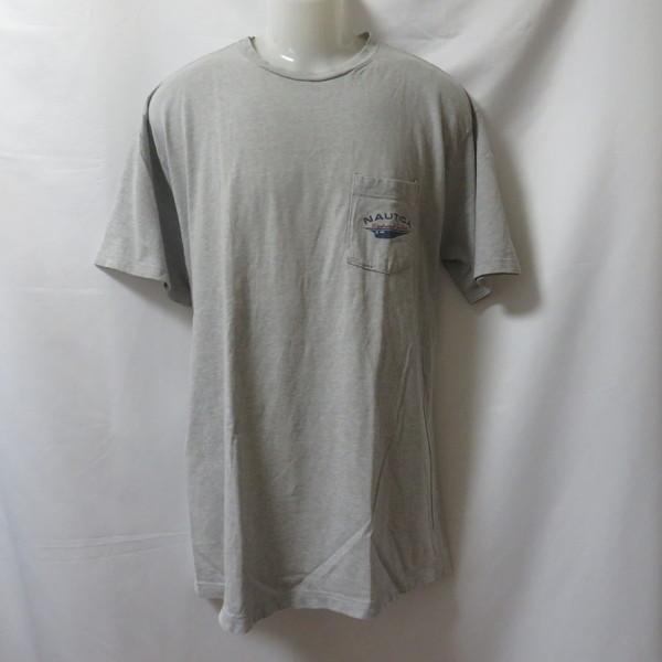 古着 メンズXL NAUTICA/ノーティカ Tシャツ 半袖 スポーツMIX カジュアル グレー/ネ...