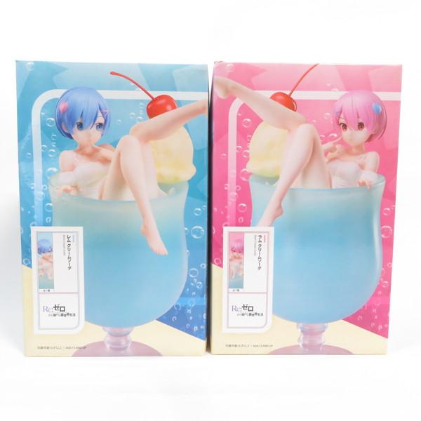 中古 未開封品 1/7スケールフィギュア クリームソーダ Re:ゼロから始める異世界生活 レム ラム...