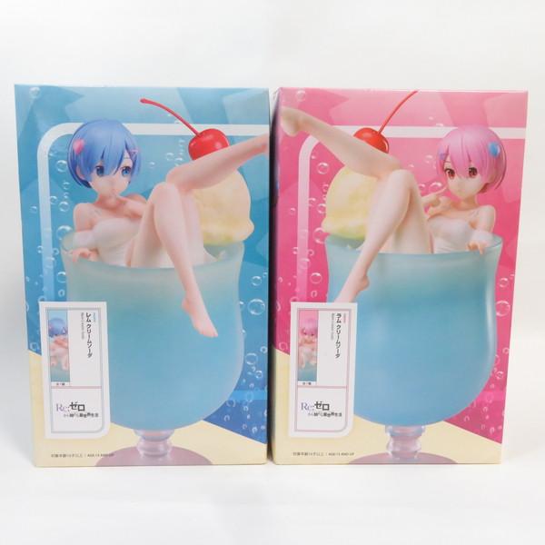中古 未開封品 1/7スケールフィギュア クリームソーダ Re:ゼロから始める異世界生活 レム ラム...