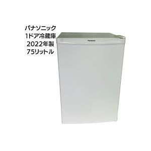 【中古】Panasonic 1ドア冷蔵庫 75L 直冷式 オフホワイト NR-A80D-W　※製氷皿...