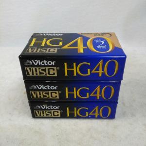 【未使用品】ビクター 40分 HG VHS-C ビデオテープ TC-40HGD×3本セット【送料無料】【メール便でお送りします】代引き不可｜recyclekaden
