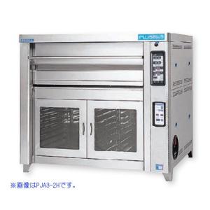 （新品）フジサワマルゼン ホイロ付デッキオーブン プリンスシリーズ 幅1280×奥行965×高さ1410(mm) PJT3-2H(L)