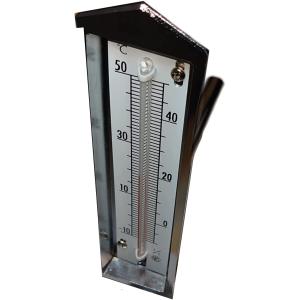 長野計器 TC20 平形温度計Ｌ形 BS保護管付100mm 接続ネジ：R1/2 温度レンジ：−10〜50℃ 感温部：φ13×100