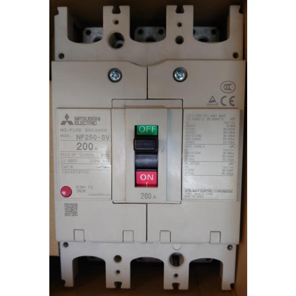 三菱電機 ノーヒューズ遮断器NF250-SV 3P 200A*AL-1LS；SLT（警報スイッチ(A...